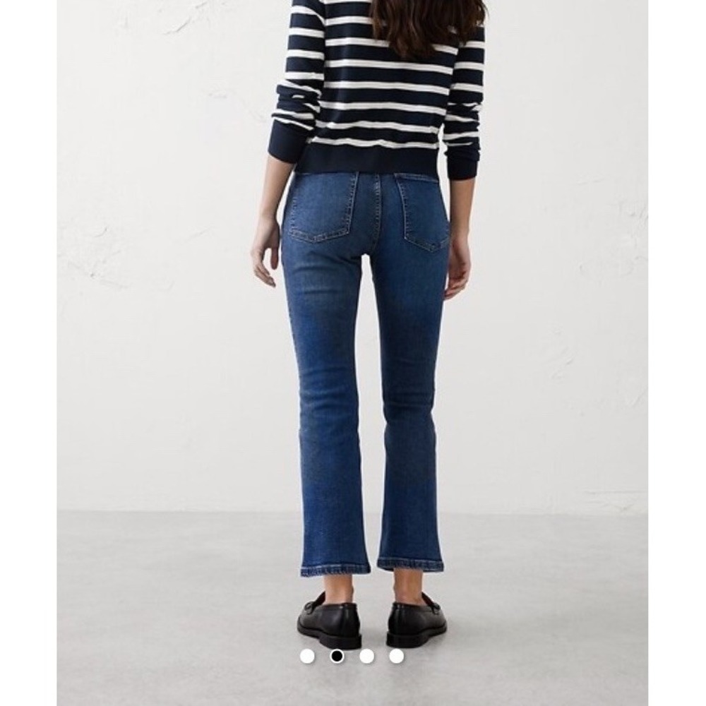 Banana Republic Jeans 28 Women's High Rise‎ Crop Boot Cut Stretch Blue